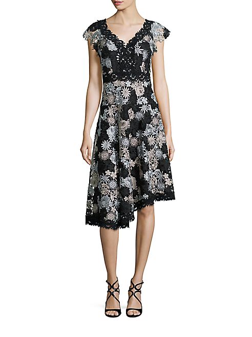 Nanette Lepore - High Roller Asymmetrical Lace Dress