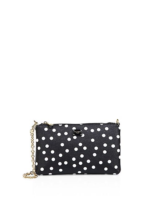 Dolce & Gabbana - Polka Dot Leather Chain Pouch