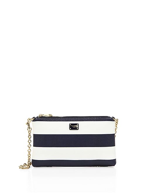 Dolce & Gabbana - Stripe Leather Chain Pouch