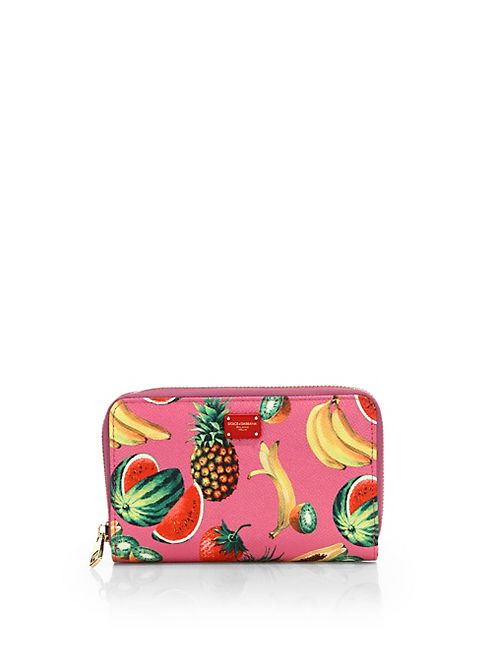 Dolce & Gabbana - Tropical Leather Zip-Around Wallet