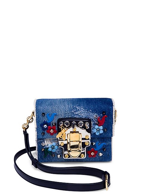 Dolce & Gabbana - Embellished Denim Mini Shoulder Bag