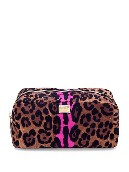 Dolce & Gabbana - Necessaire Leopard-Print Nylon Cosmetic Case