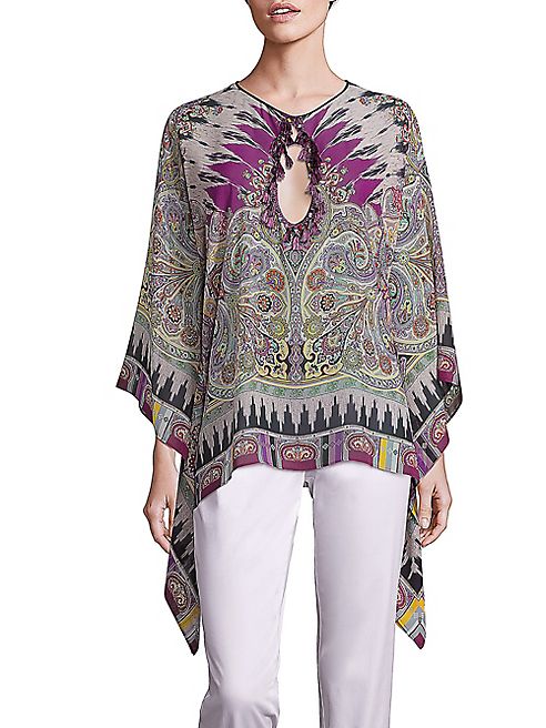 Etro - Ikat Printed Fringe Top