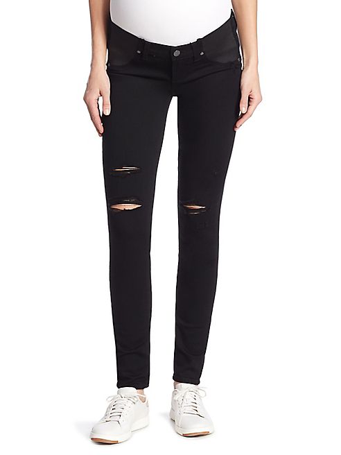 Paige Maternity - Verdugo Distressed Skinny Maternity Jeans