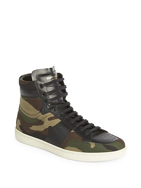 Saint Laurent - Camouflage High-Top Sneakers