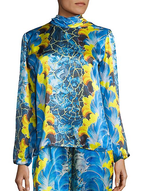 Romance Was Born - Rocco Plume Silk Blouse