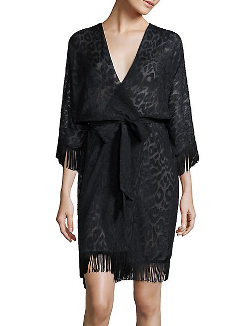 Gottex Swim - Black Diamond Fringed Kimono