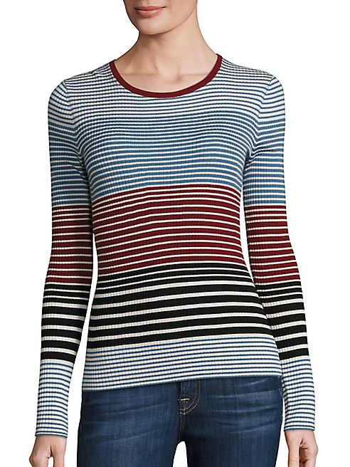 Theory - Mirzi Striped Merino Wool Sweater