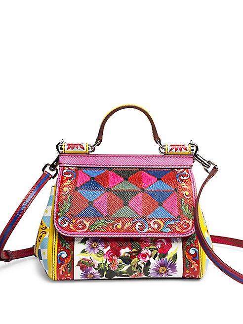 Dolce & Gabbana - Sicily Printed Leather Top Handle Satchel