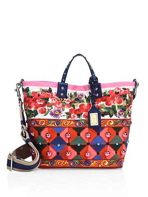 Dolce & Gabbana - Studded Printed Tote