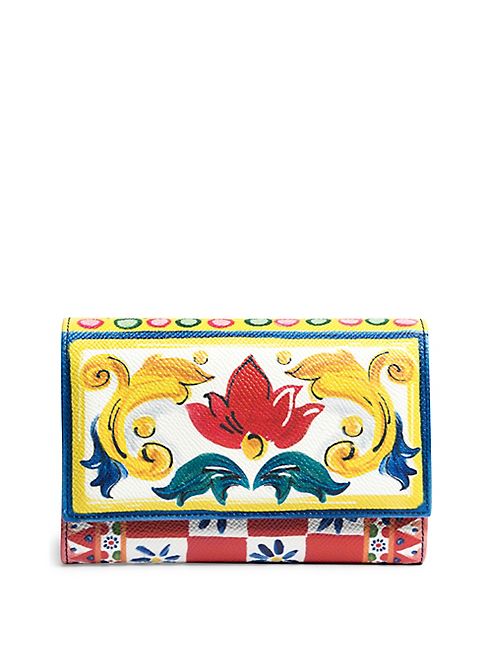 Dolce & Gabbana - Printed Leather French Flap Wallet