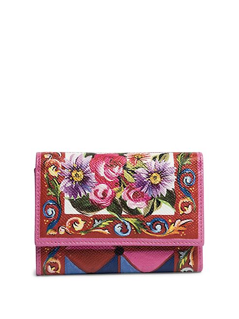 Dolce & Gabbana - Printed Leather French Flap Wallet