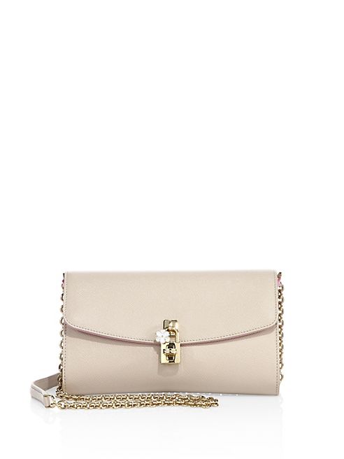 Dolce & Gabbana - Saffiano Leather Chain Clutch