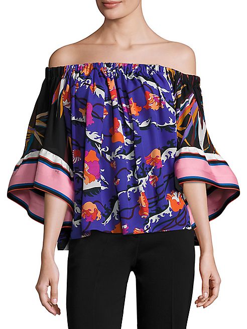 Emilio Pucci - Off-The-Shoulder Printed Blouse