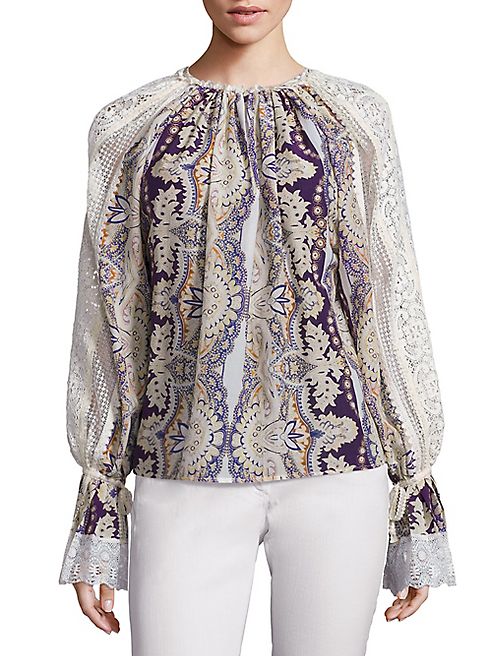 Etro - Printed Silk-Blend Blouse