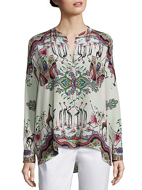 Etro - Safari-Print Silk Tunic