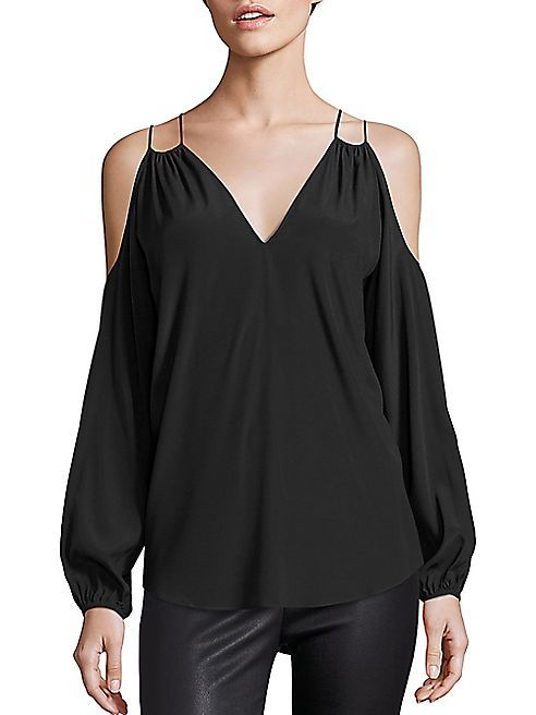 Ramy Brook - Gigi Silk Blend Cold Shoulder Top