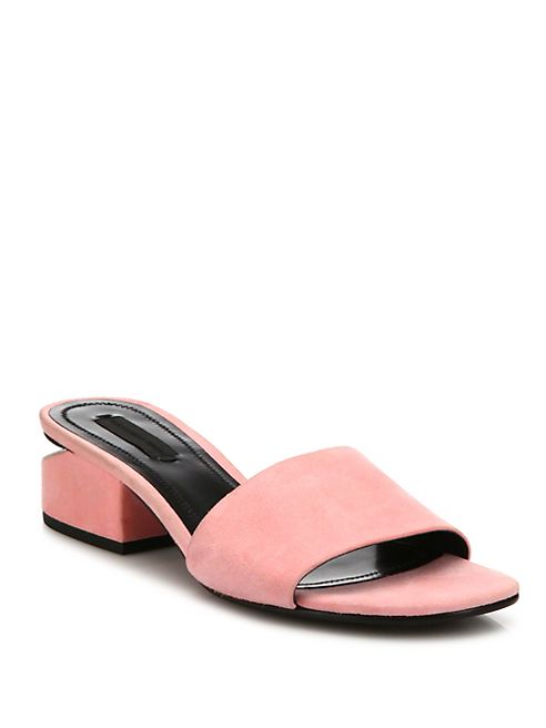 Alexander Wang - Lou Tilt-Heel Suede Slides