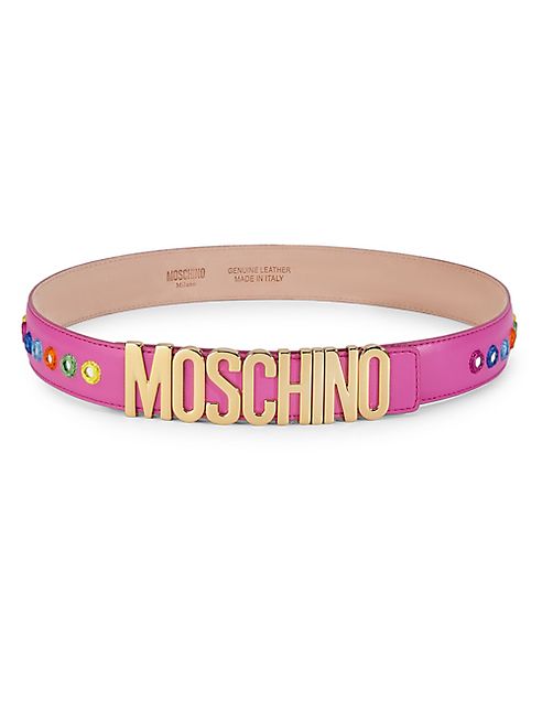 Moschino - Embroidered Mirror Logo Belt