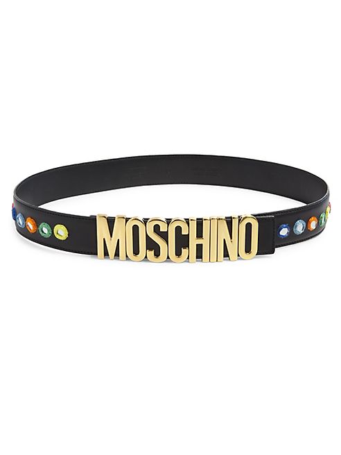 Moschino - Embroidered Mirror Logo Belt