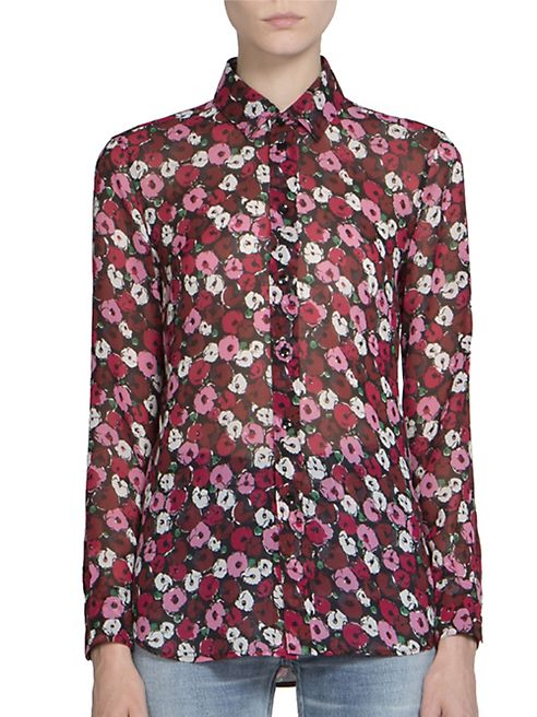 Saint Laurent - Poppy Button Front Blouse