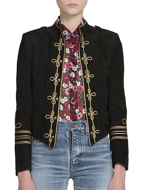 Saint Laurent - Suede Officer Jacket