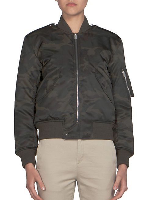 Saint Laurent - Satin Camouflage Bomber