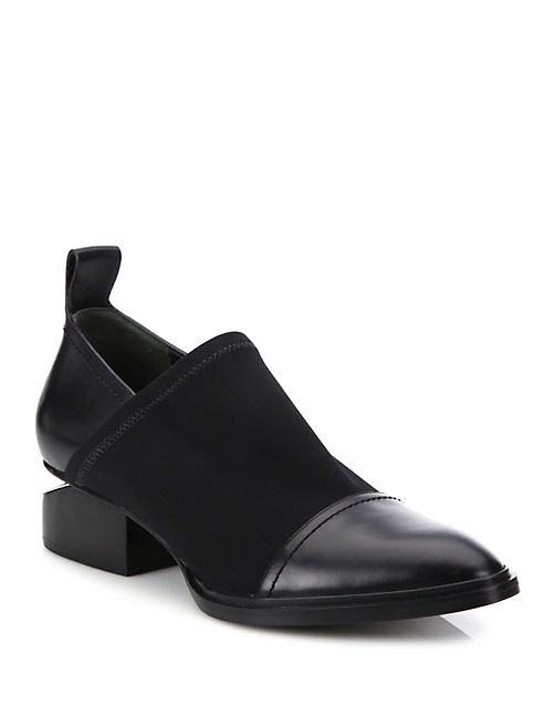 Alexander Wang - Kori Tilt-Heel Stretch Neoprene & Leather Booties