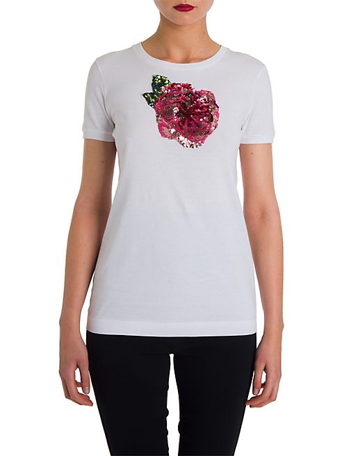 Dolce & Gabbana - Sequin-Embellished Cotton Tee