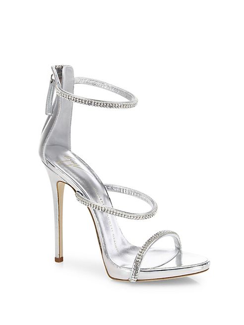 Giuseppe Zanotti - Swarovski Crystal Accented Leather Sandals