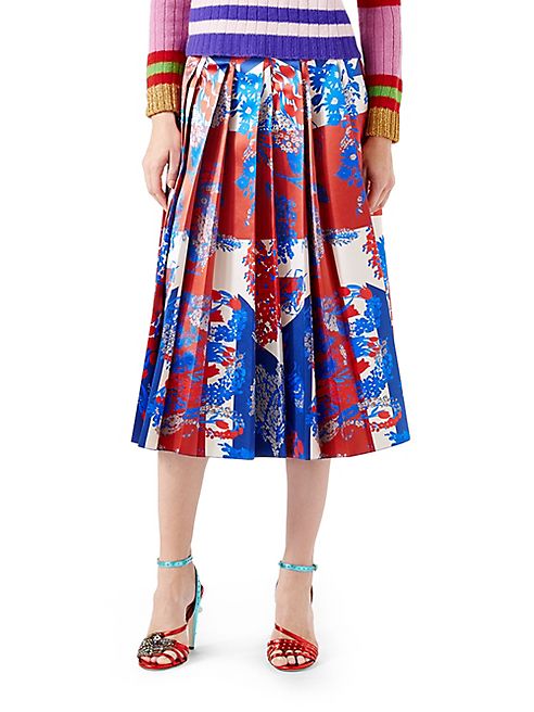 Gucci - Union Jack Corsage Silk Skirt