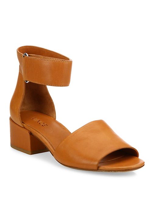 Vince - Rosalia Leather Grip-Tape Block-Heel Sandals