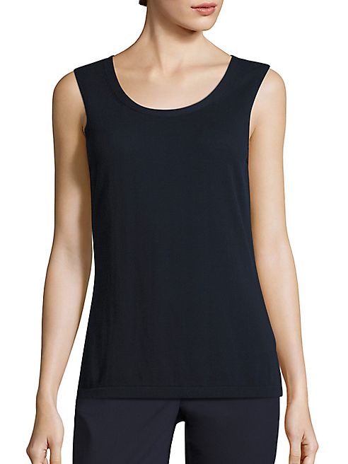 Lafayette 148 New York - Solid Scoopneck Shell