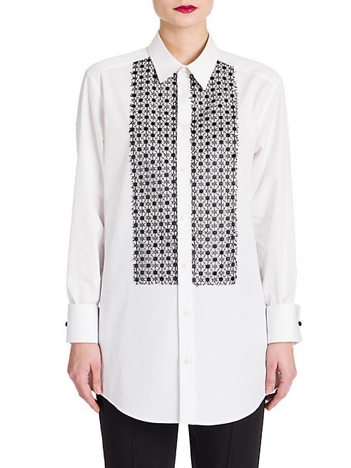 Dolce & Gabbana - Lace-Detail Poplin Shirt