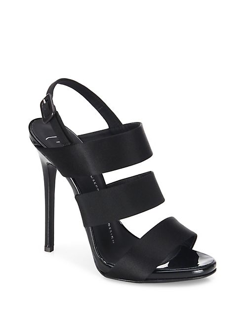 Giuseppe Zanotti - Multi-Strap Satin Slingback Sandals