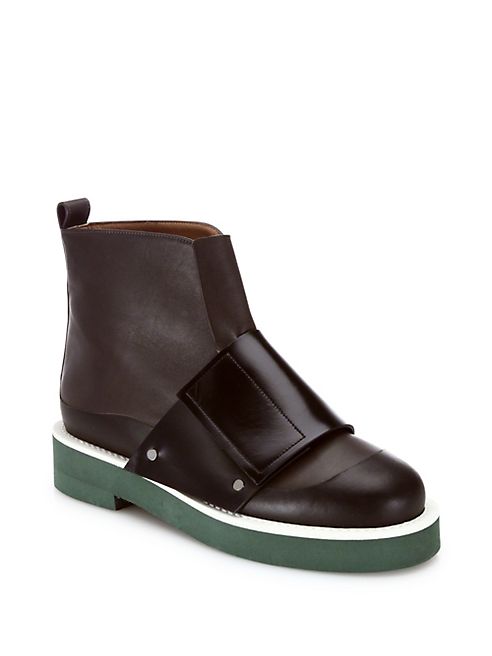 Marni - Banded Leather Booties