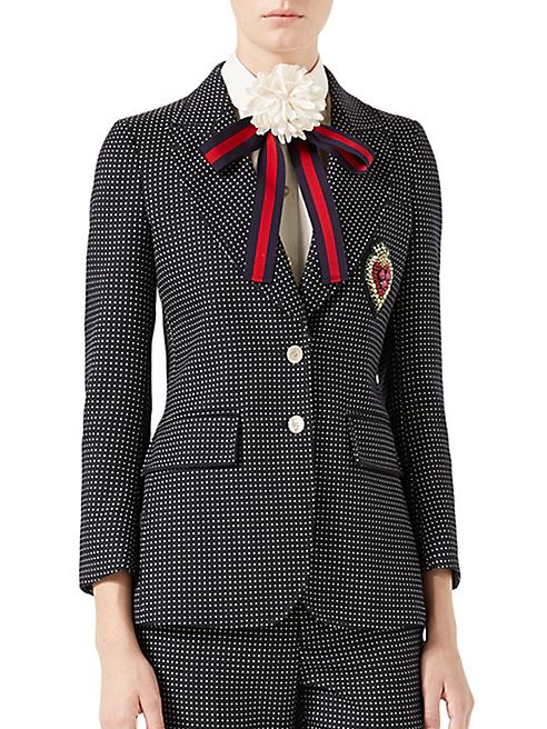 Gucci - Embroidered Single-Breasted Jacket