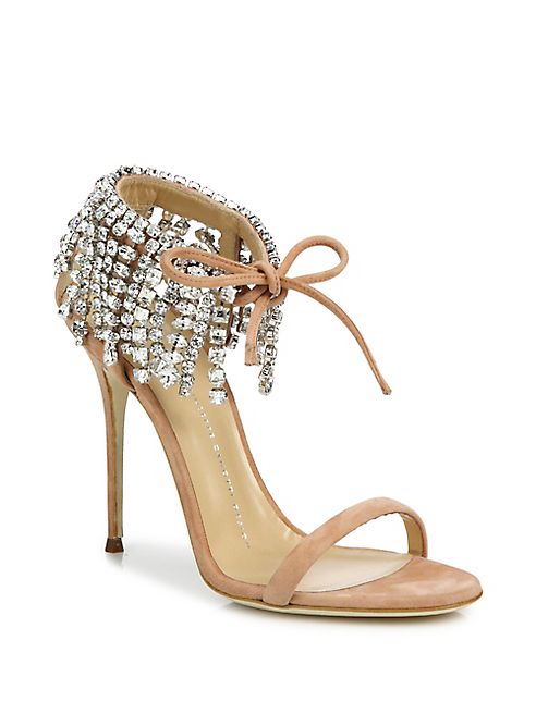 Giuseppe Zanotti - Crystal-Embellished Suede Sandals