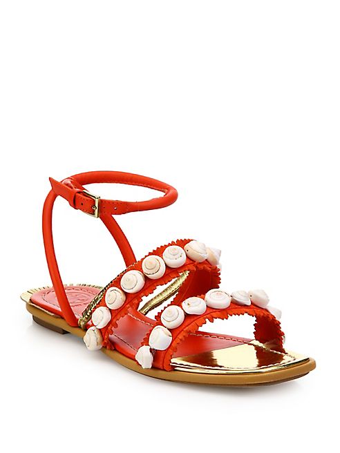 Tory Burch - Sinclair Embellished Leather Sandals