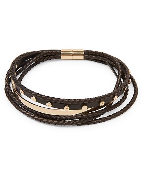 Givenchy - Multi-Row Braided Leather Choker