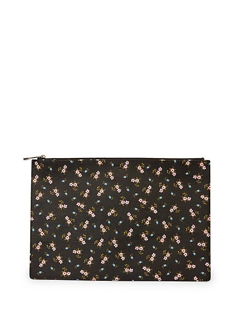 Givenchy - Hibiscus Medium Coated Canvas Pouch