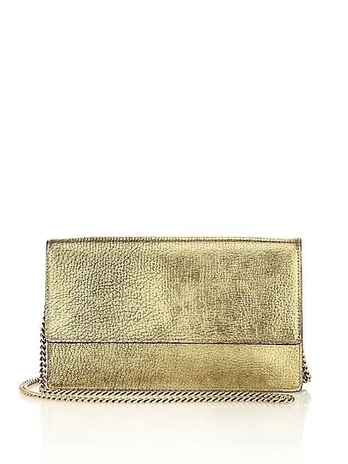 Alexander McQueen - Metallic Leather Chain Flap Wallet