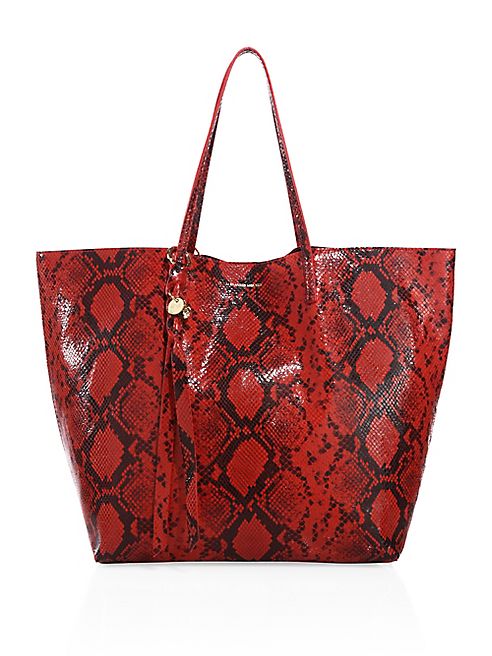 Alexander McQueen - Skull Snake-Embossed Leather Tote