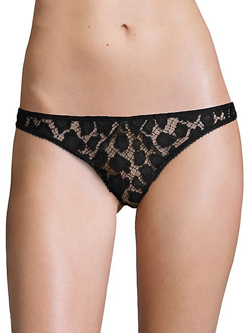 Fleur du Mal - Leopard Lace Tanga Panty