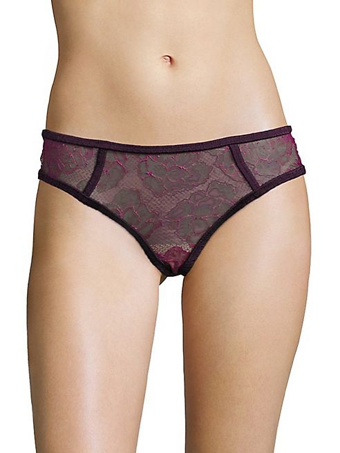 Fleur du Mal - Rose Lace Hipster Thong