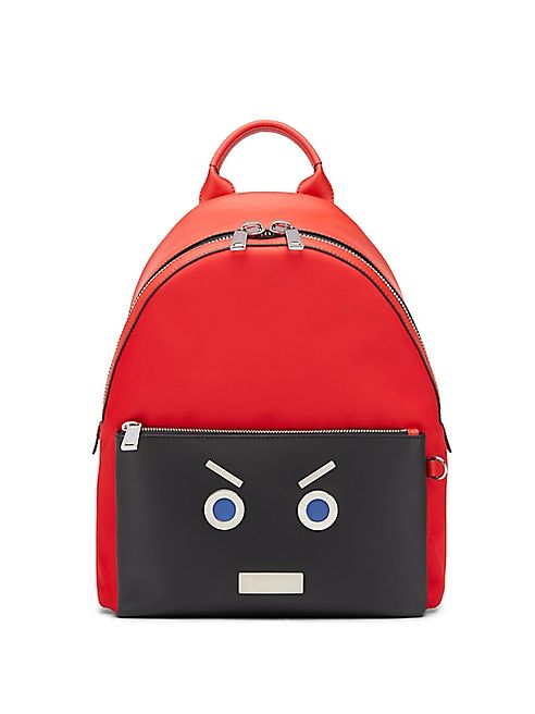 Fendi - Fendi Faces Leather Backpack