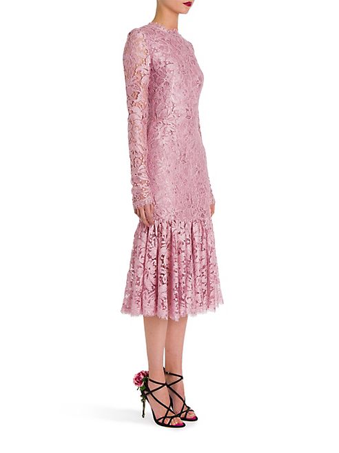 Dolce & Gabbana - Jackie Lace Ruffle-Hem Dress