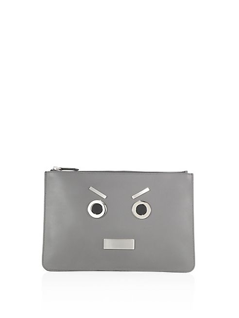 Fendi - Embellished Leather Pouch