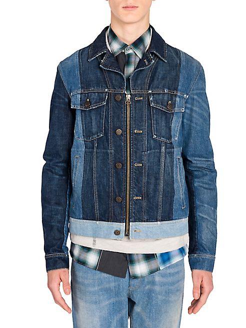 Lanvin - Colorblock Woven Denim Jacket