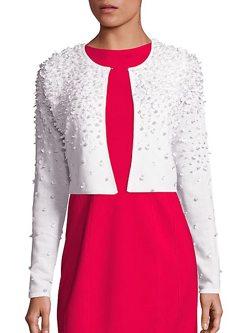 Elie Tahari - Gisele Embellished Merino Wool Cardigan